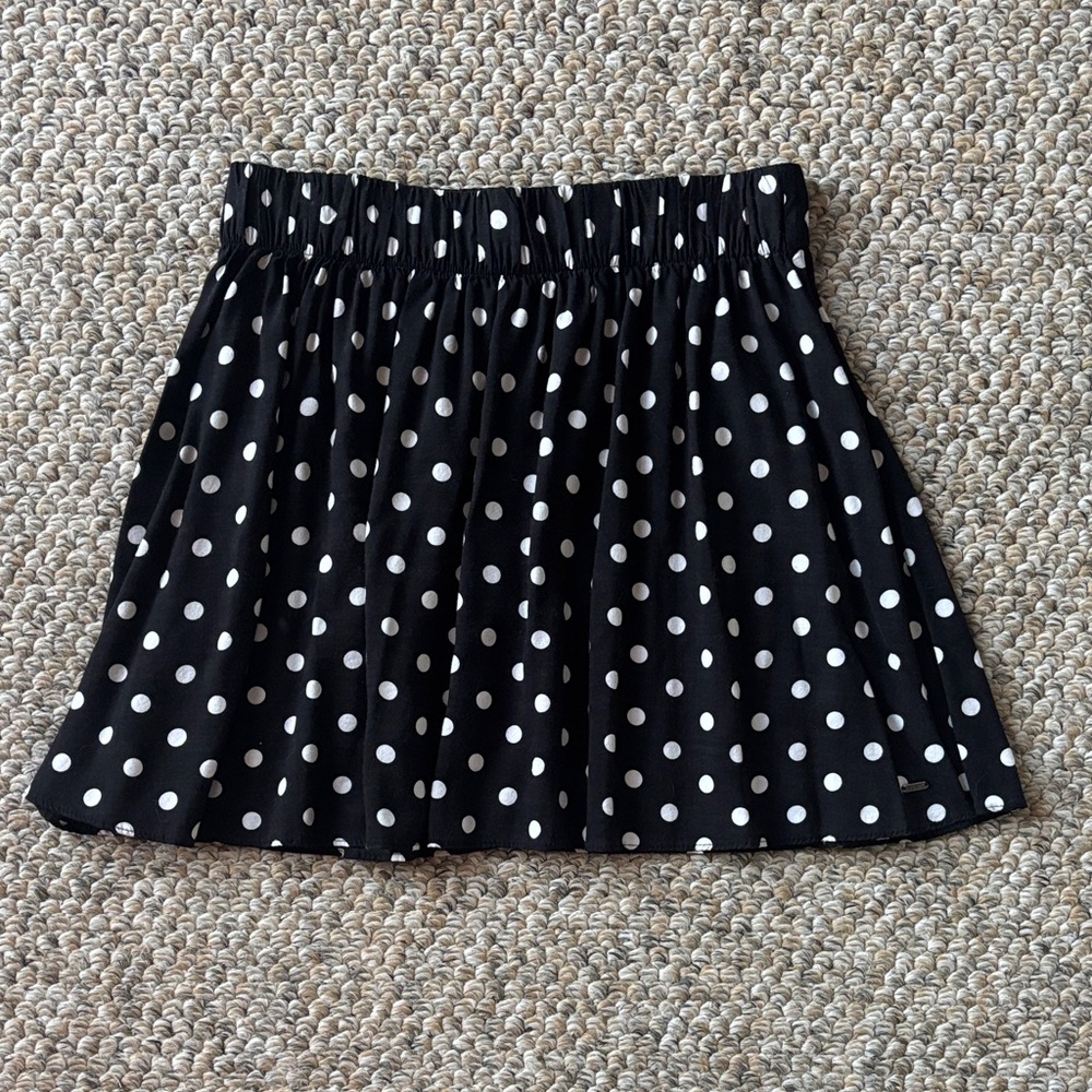 Polka Dot Black Skater Skirt